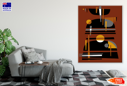 Half Circle Geometric Abstract Vector Design Print 100% Australian Made