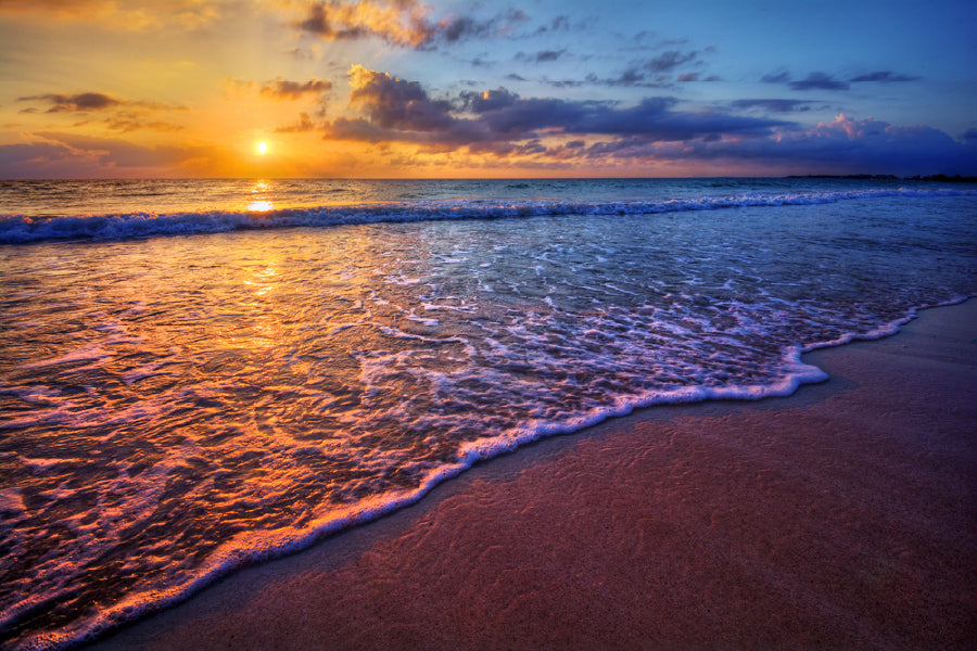 Radiant Sea Sunset Scenery View Photograph Home Decor Premium Quality Poster Print Choose Your Sizes