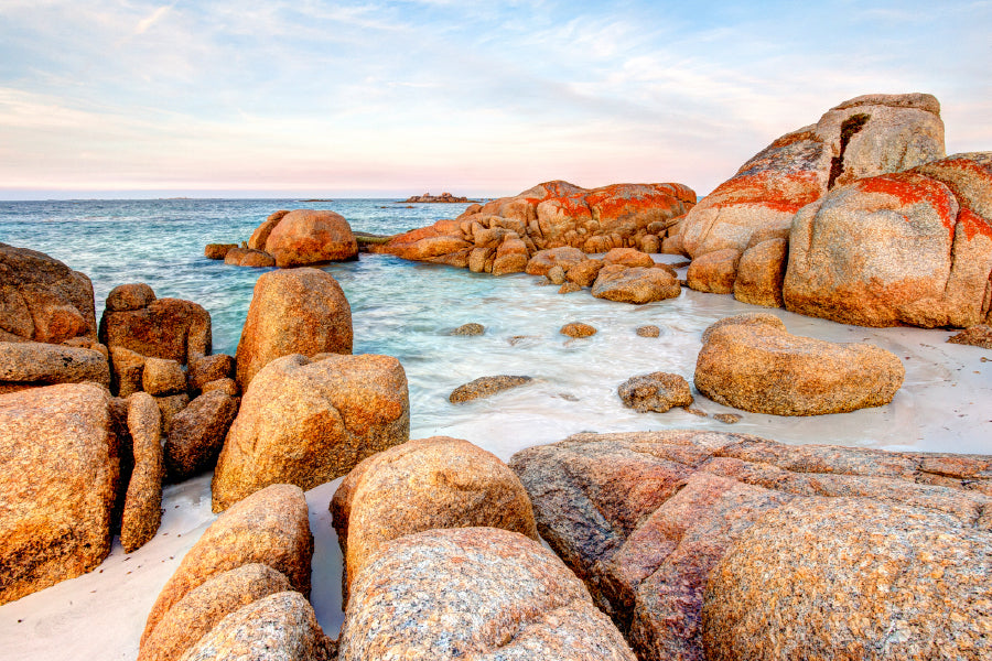Rocks on Fires Bay View Photograph Tasmania Print 100% Australian Made