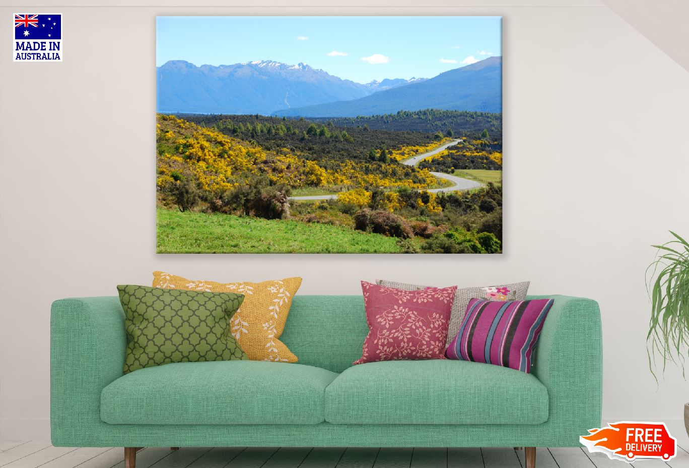 Autumn Trees & Mountain Scenery Print 100% Australian Made