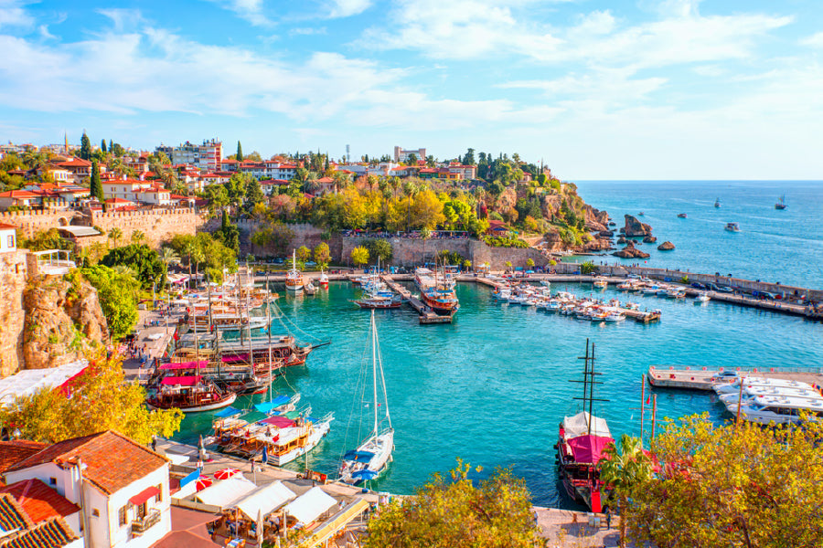 Old Town & Sea View Photograph in Antalya Turkey Print 100% Australian Made