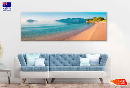 Panoramic Canvas Zante Island & Sea View Photographin High Quality 100% Australian Made Wall Canvas Print Ready to Hang