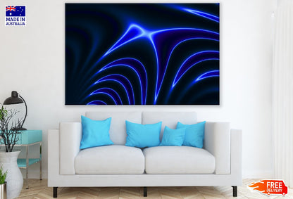Blue Digital 3D Abstract Design Print 100% Australian Made