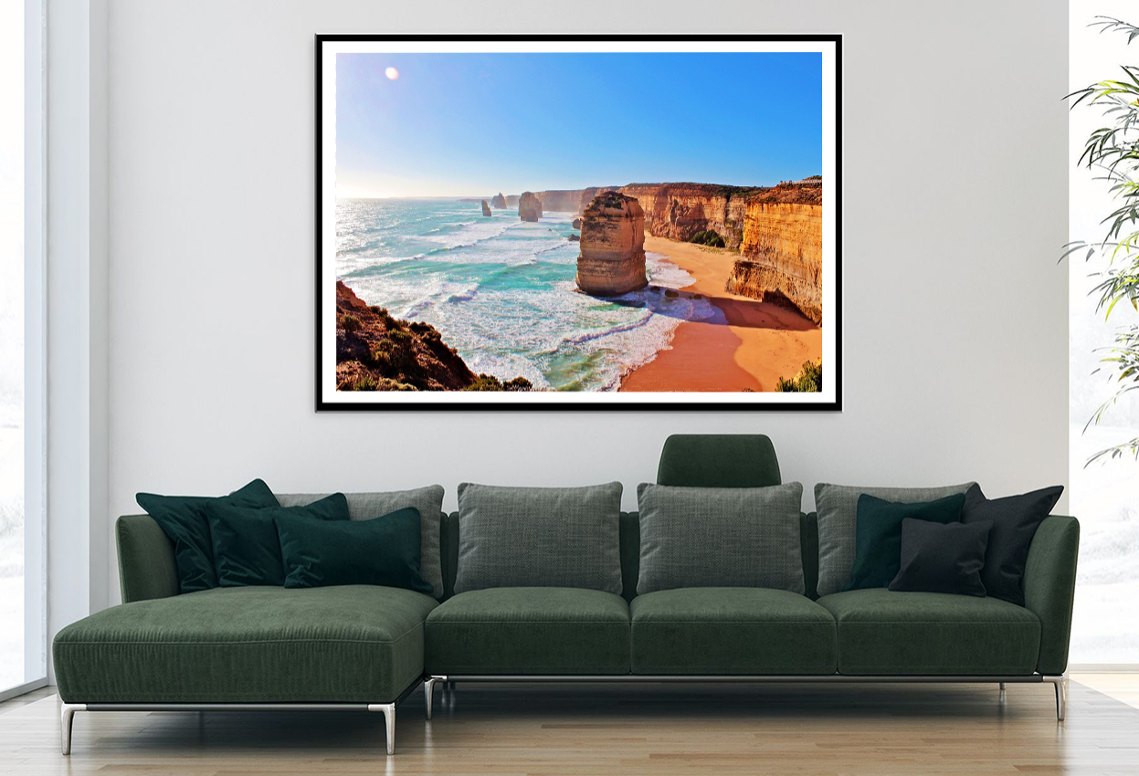 Rocks On Sea Sky View Photograph Home Decor Premium Quality Poster Print Choose Your Sizes