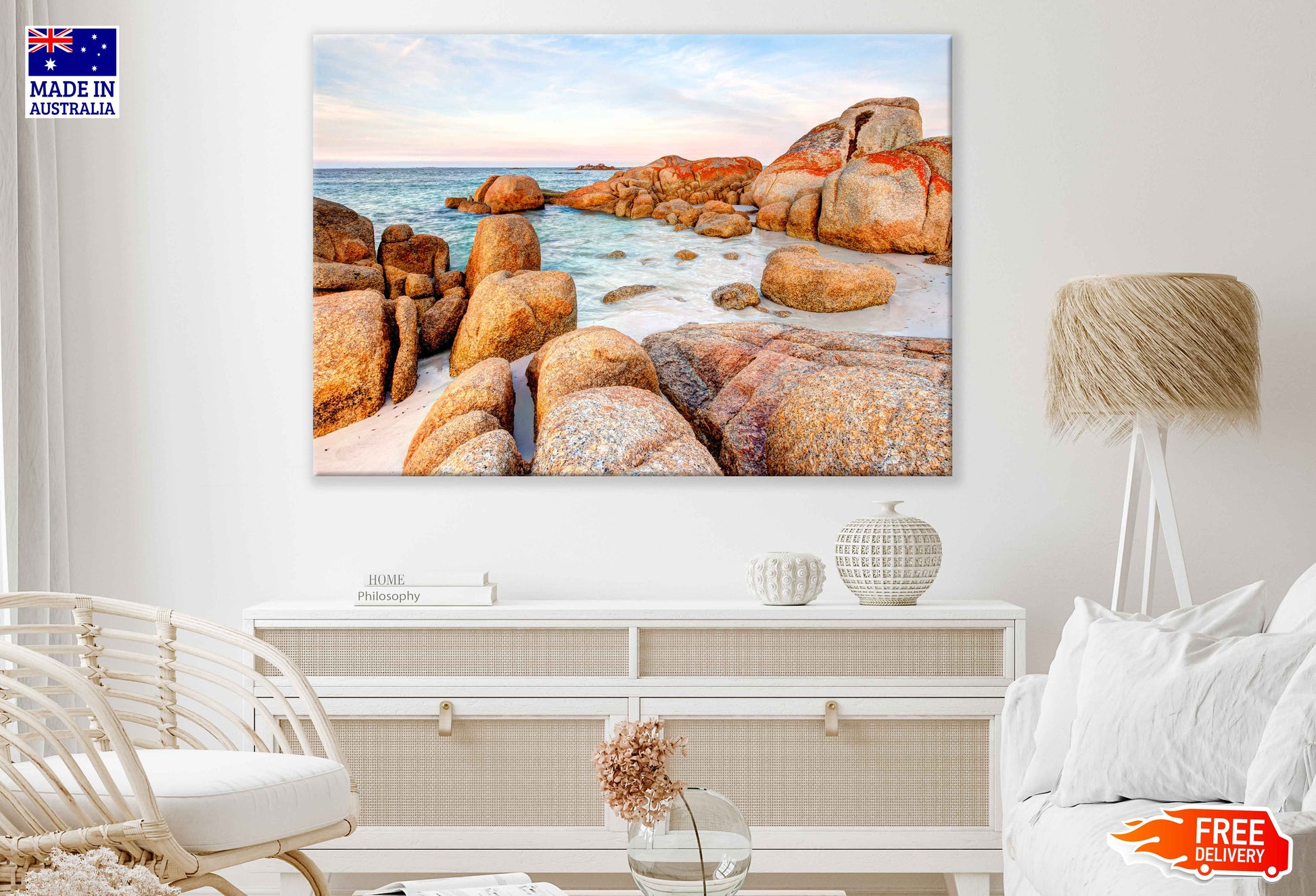 Rocks on Fires Bay View Photograph Tasmania Print 100% Australian Made