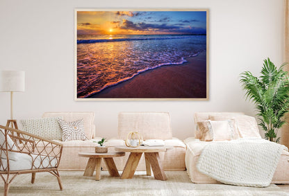 Radiant Sea Sunset Scenery View Photograph Home Decor Premium Quality Poster Print Choose Your Sizes