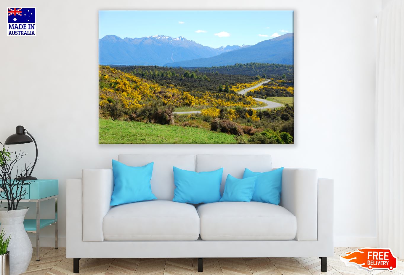 Autumn Trees & Mountain Scenery Print 100% Australian Made