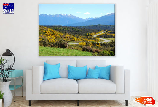 Autumn Trees & Mountain Scenery Print 100% Australian Made