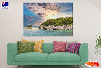Island Corfu Sunset View Photograph Greece Print 100% Australian Made