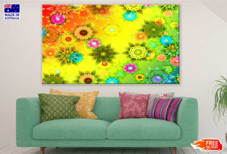 Colorful Abstract Design Print 100% Australian Made