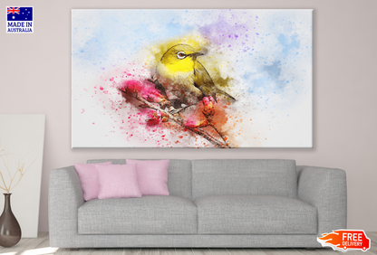 Bird On Flower Trees Abstract Design Print 100% Australian Made