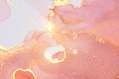 Pink & Gold Marble Abstract Design Print 100% Australian Made