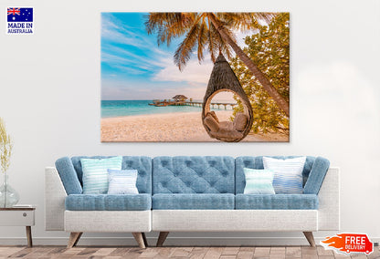 Beach Palm Swing Hammock View Photograph Print 100% Australian Made