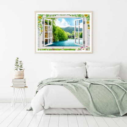 River Window View Photograph Home Decor Premium Quality Poster Print Choose Your Sizes