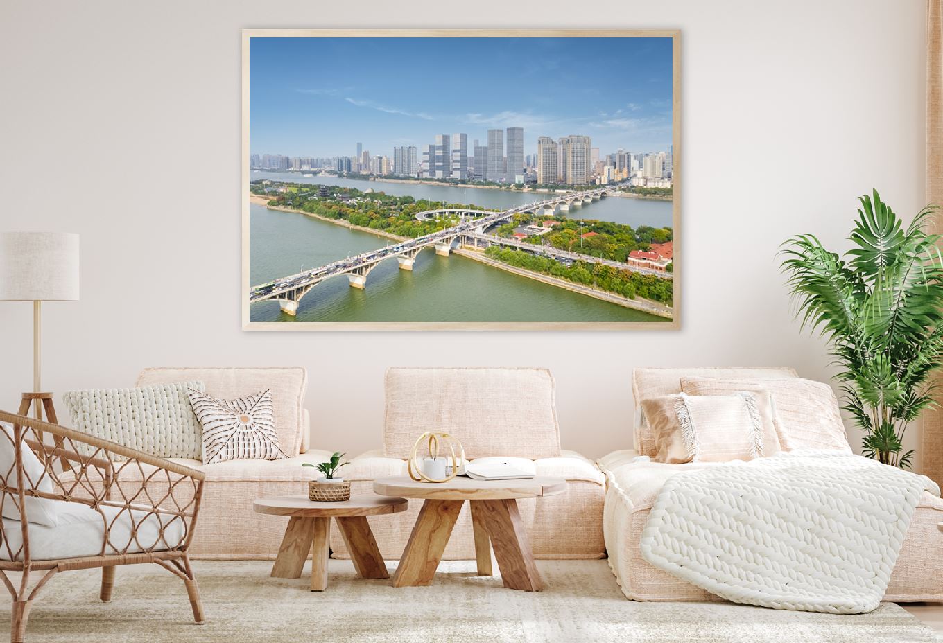 Changsha City with Bridge Skyline Photograph Home Decor Premium Quality Poster Print Choose Your Sizes