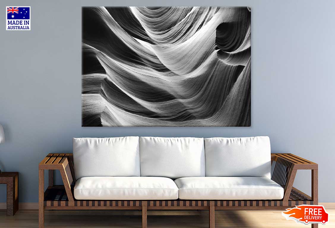 Sandstone Walls B&W Abstract Design Print 100% Australian Made