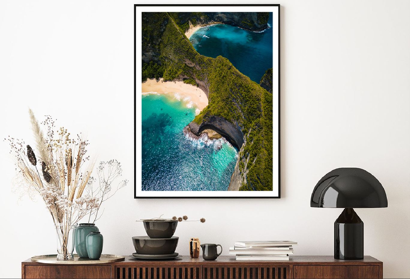 Ocean Covered Green Cliffs Aerial View Photograph Home Decor Premium Quality Poster Print Choose Your Sizes