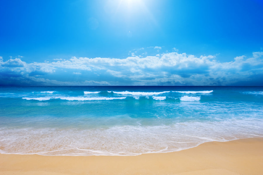Gorgeous Beach with Blue Sky View Photograph Home Decor Premium Quality Poster Print Choose Your Sizes