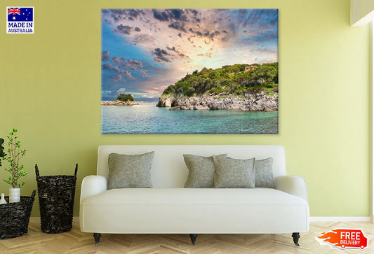 Island Corfu Sunset View Photograph Greece Print 100% Australian Made