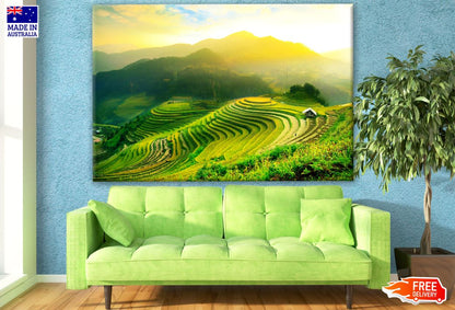 Rice fields on terraced of Mu Cang Chai, YenBai, Vietnam Photograph Print 100% Australian Made