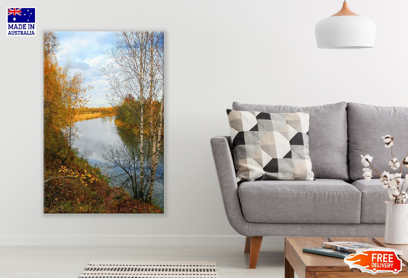 Russia Peksha River & Autumn Forest Photograph Print 100% Australian Made