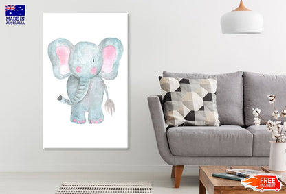 Elephant Watercolor Painting Nursery & Kids Print 100% Australian Made