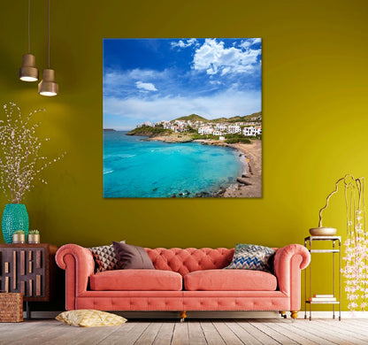 Square Canvas Menorca Cala Tirant Sea View Photograph High Quality Print 100% Australian Made