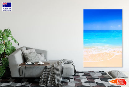 Sandy Beach with Turquoise Ocean View Print 100% Australian Made