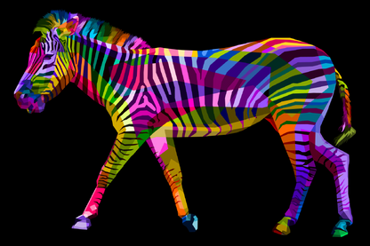 Colorful Zebra Abstract Design Print 100% Australian Made