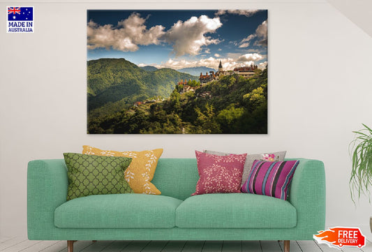 Village Covered Hill Forest View Photograph Print 100% Australian Made