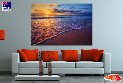 Radiant Sea Sunset Scenery View Print 100% Australian Made
