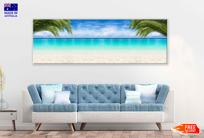 Panoramic Canvas Wide Paradise Beach View Photograph High Quality 100% Australian Made Wall Canvas Print Ready to Hang
