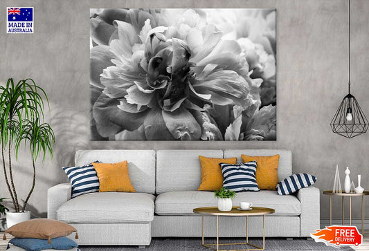 Flower Petals B&W View Photograph Print 100% Australian Made