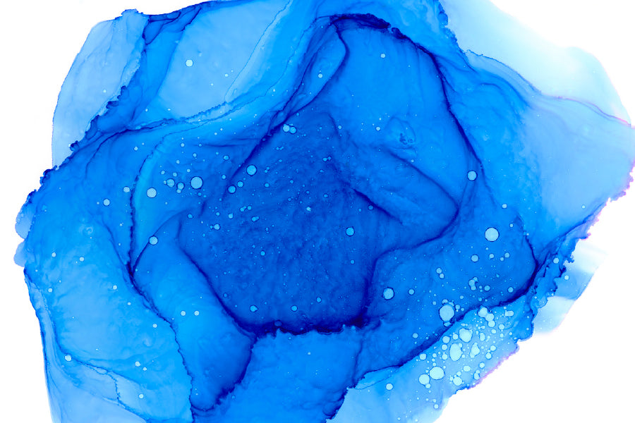 Blue Paint Drops Abstract Design Home Decor Premium Quality Poster Print Choose Your Sizes