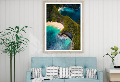 Ocean Covered Green Cliffs Aerial View Photograph Home Decor Premium Quality Poster Print Choose Your Sizes