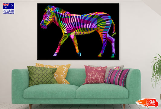 Colorful Zebra Abstract Design Print 100% Australian Made