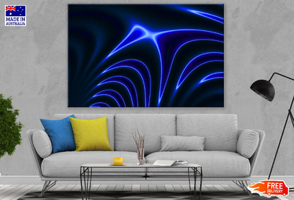 Blue Digital 3D Abstract Design Print 100% Australian Made