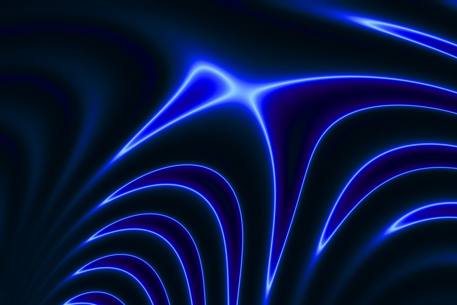 Blue Digital 3D Abstract Design Print 100% Australian Made