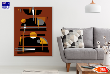 Half Circle Geometric Abstract Vector Design Print 100% Australian Made
