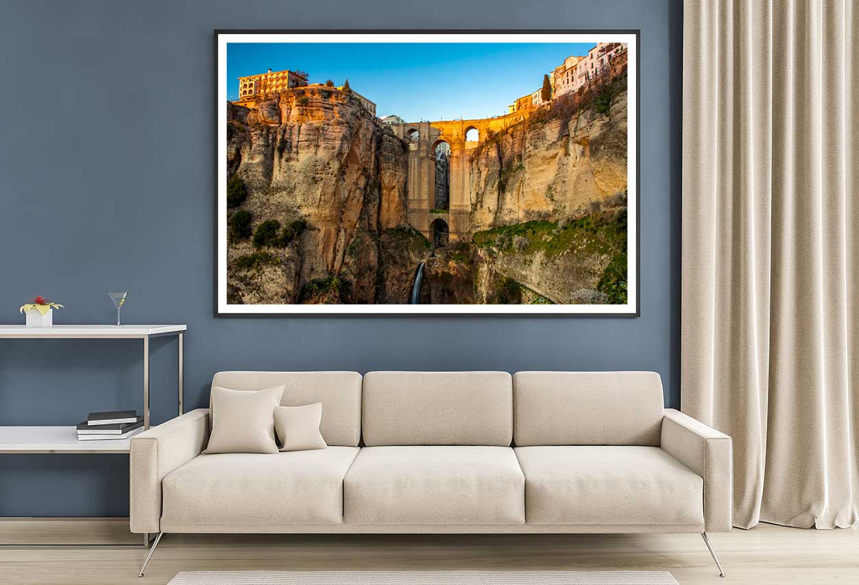 Ronda View Photograph in Andalusia Spain Home Decor Premium Quality Poster Print Choose Your Sizes