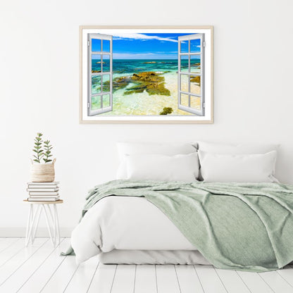 Sea Window View Photograph Home Decor Premium Quality Poster Print Choose Your Sizes