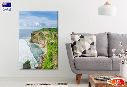 Big Cliffs & Waves View Photograph Uluwatu Print 100% Australian Made