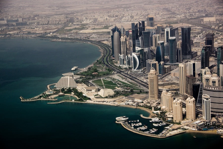 Dubai City Aerial View Photograph Print 100% Australian Made