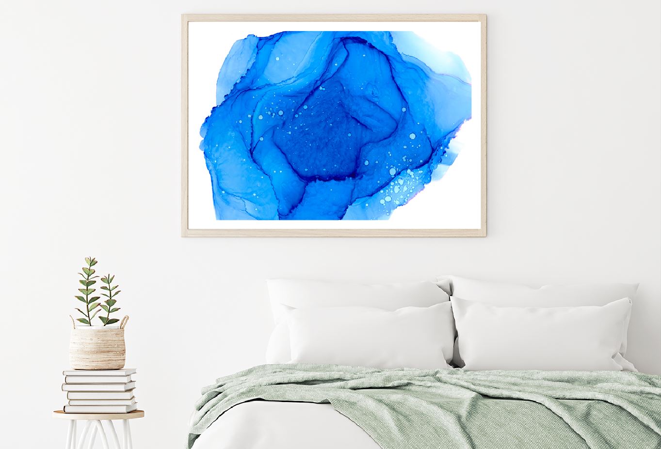 Blue Paint Drops Abstract Design Home Decor Premium Quality Poster Print Choose Your Sizes