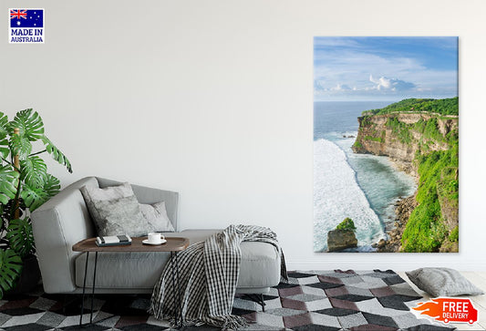 Big Cliffs & Waves View Photograph Uluwatu Print 100% Australian Made
