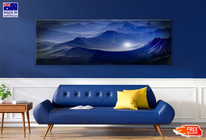 Panoramic Canvas Mountain Scenery High Quality 100% Australian Made Wall Canvas Print Ready to Hang