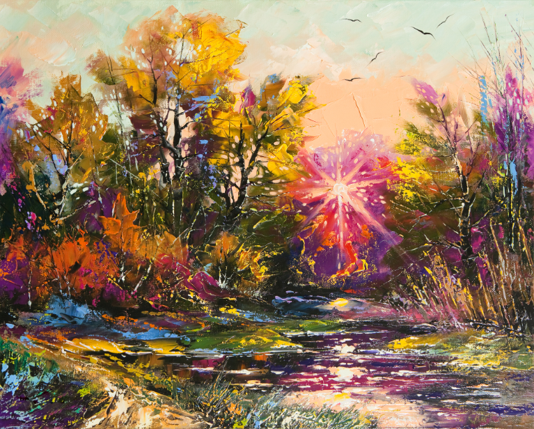 Colorful Nature Watercolor Painting Print 100% Australian Made