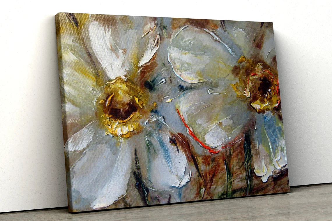 Colorful Flowers Oil Painting Acrylic Glass Print Tempered Glass Wall Art 100% Made in Australia Ready to Hang