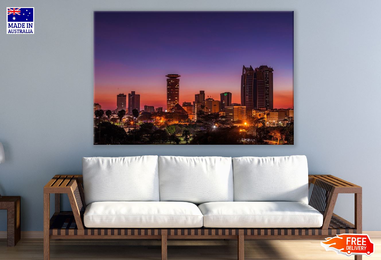 Nairobi Capital City of Kenya Night View Photograph Print 100% Australian Made