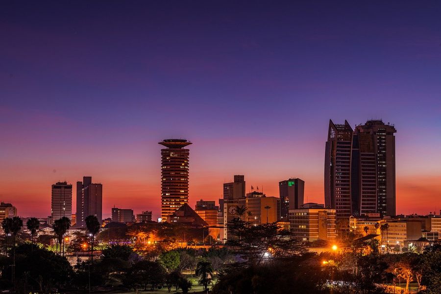Nairobi Capital City of Kenya Night View Photograph Print 100% Australian Made